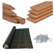 Vlonder totaalpakket Bangkirai glad 27 mm hardhouten regels Vlonder totaalpakket Bangkirai glad 27 mm hardhouten regels