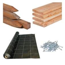 Vlonder totaalpakket lariks glad 28 mm hardhouten regels Vlonder totaalpakket lariks glad 28 mm hardhouten regels